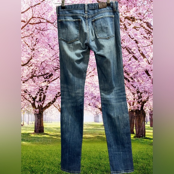 Banana Republic Low Rise Faded Skinny Blue Jeans Size 25 - Picture 2 of 5